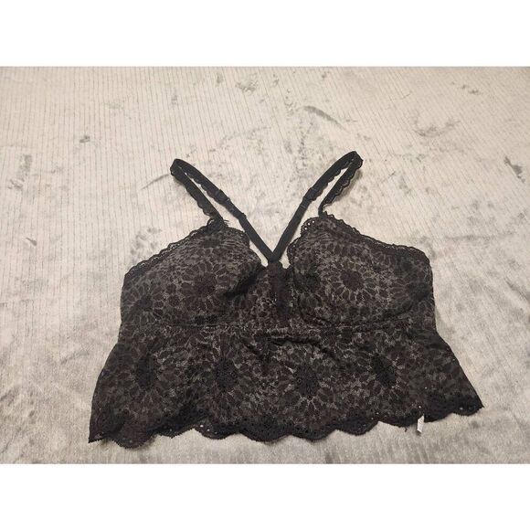 American Eagle Outfitters Other - American Eagle Outfitters Aerie Bralette Black Lace Size S Racerback